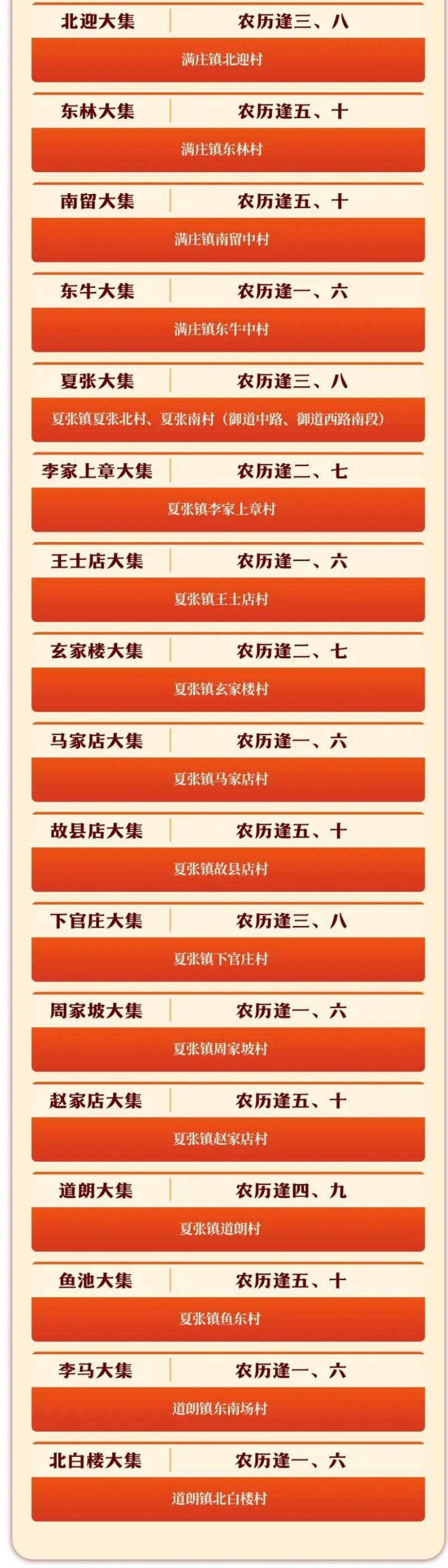 2025泰安岱岳区大集时间表（4）