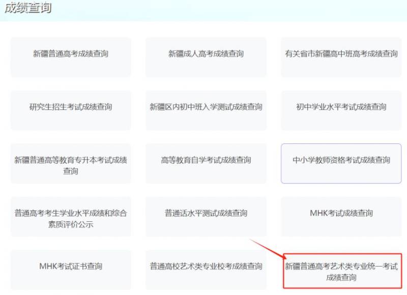 新疆艺考统考成绩查询入口官网+流程（2）