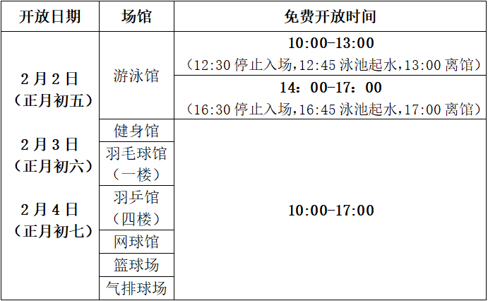 厦门工人体育馆2025年春节期间场馆营业时间 厦门工人体育馆2025年春节期间场馆营业时间