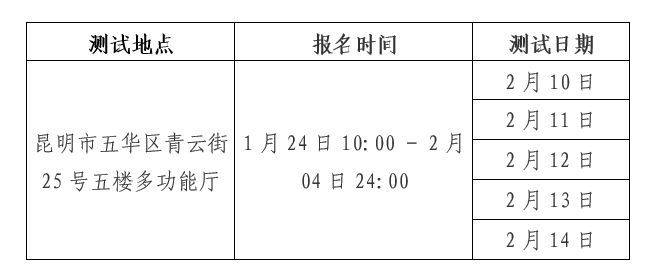 昆明普通话水平考试时间
