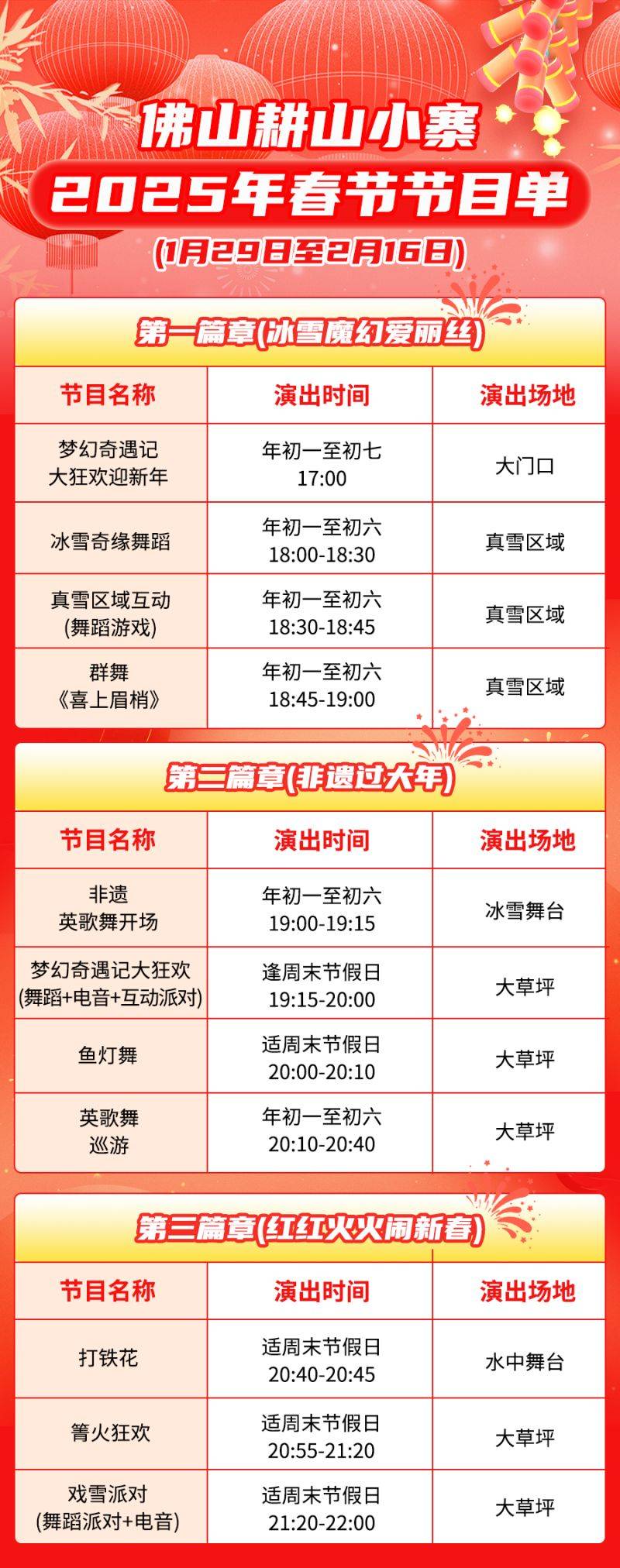 2025佛山耕山小寨春节开放时间（附春节节目单）