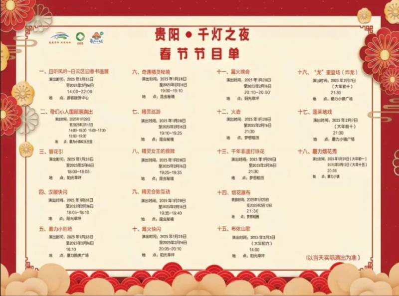 2025年贵阳元宵节哪里有打铁花？