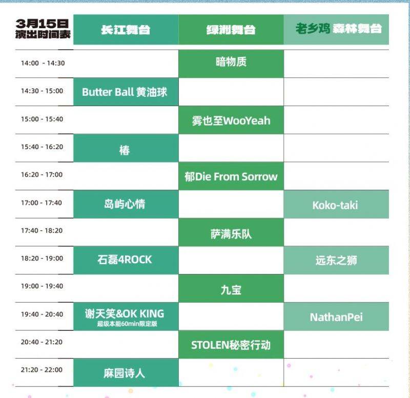 2025马鞍山森林绿州音乐节双日表演时间表（2）