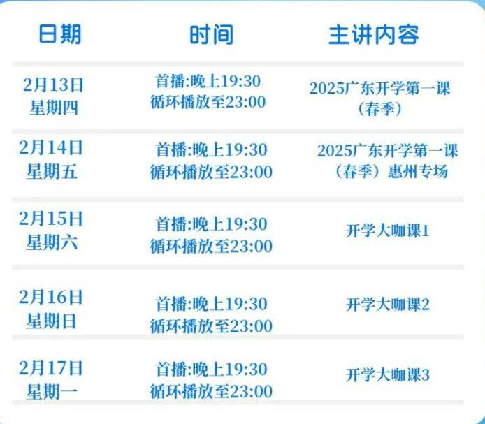 2025春季广东开学第一课什么时候开播？（2）