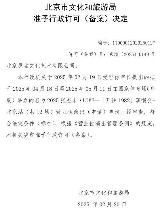 2025张杰未·LIVE—「开往1982」演唱会北京站（时间+地点）