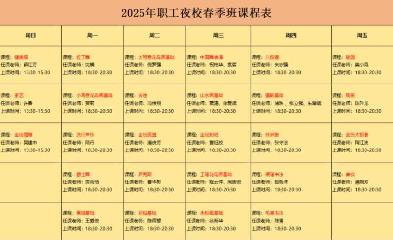 2025常州青年夜校活动汇总(时间+课程表+报名)（2）